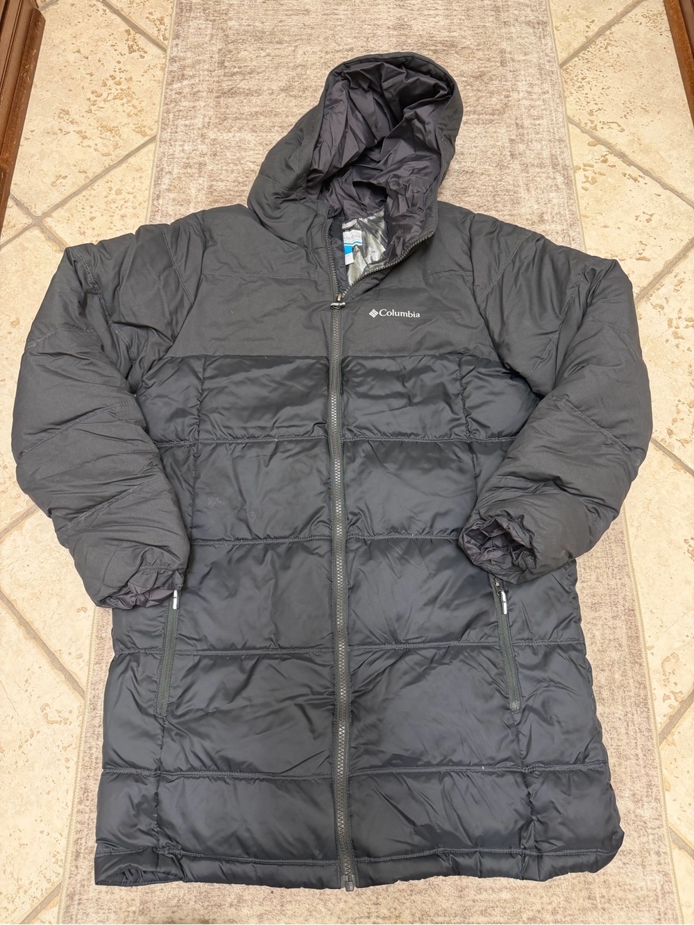Columbia Black Hooded Puffer Jacket